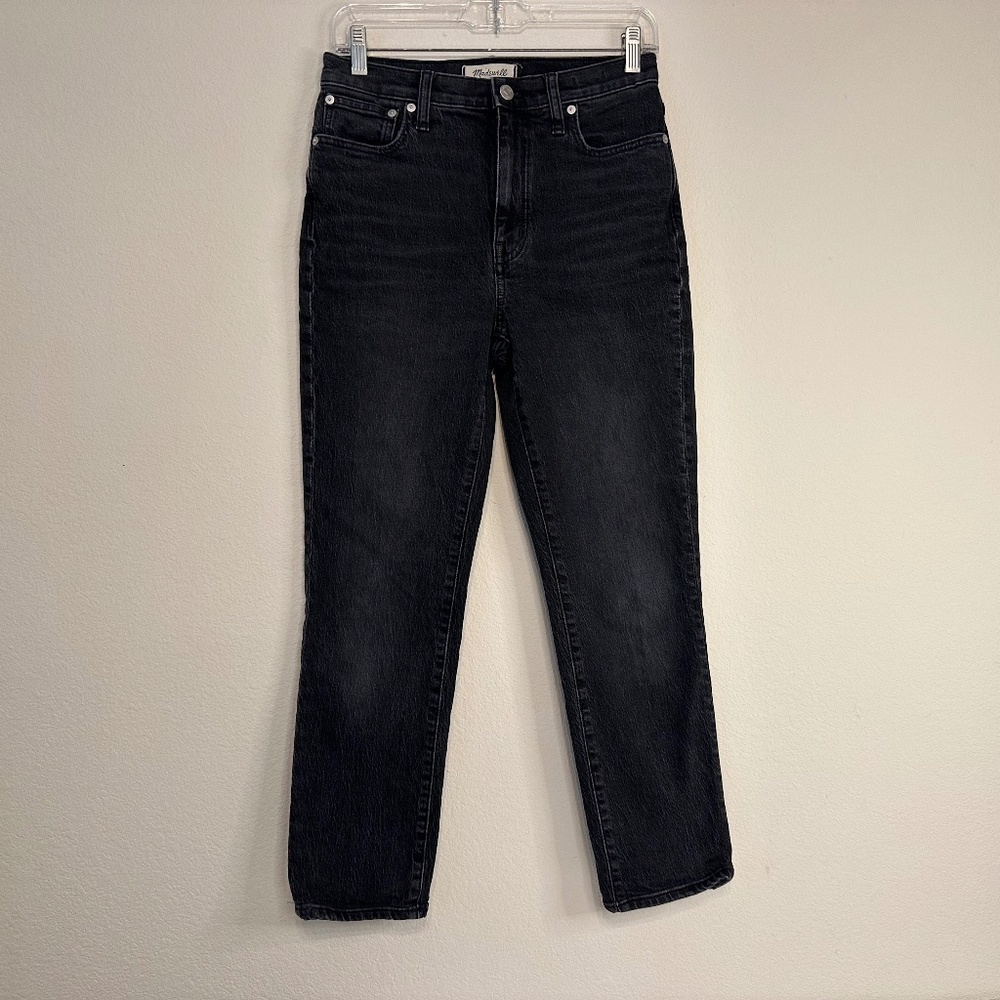 MADEWELL - The High Rise Slim Black Boy Jean